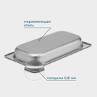 Гастроёмкость GN 1/3 Hanna Knövell, 40 мм, 32.7×17.6×4 см, толщина 0.6 мм, нержавеющая сталь - Фото 3