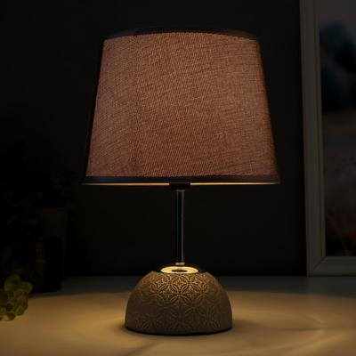 Лампа настольная RISALUX 16337/1, E14, 40 Вт, серо-хромированная, 20×20×31 см
