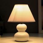 Лампа настольная 16401/1WT E14 40 Вт белый 17×17×24 см - Фото 3