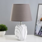 Лампа настольная 16407/1 E14 40 Вт серый 20×20×32.5 см RISALUX - Фото 1