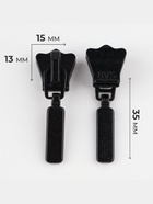 Бегунок для молнии «Трактор», №8, 10 шт., чёрный  (артикул 5235857)  большой выбор товаров оптом и в розницу по низким ценам с доставкой