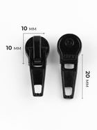 Бегунок автоматический для молнии «Спираль», №5, 10 шт., чёрный - Фото 4