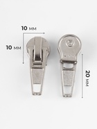 Бегунок автоматический для молнии «Спираль», №5, 10 шт., цвет никель  (артикул 5235860)  большой выбор товаров оптом и в розницу по низким ценам с доставкой