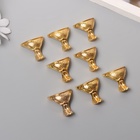 Уголок (ножка) для шкатулки металл "Царская лапа" золото 2,9х2,6 см (комплект 8 шт) - фото 24468015