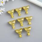 Уголок (ножка) для шкатулки металл "Царская" золото 2,9х2,6 см (комплект 8 шт) - фото 26191959