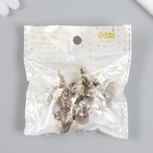 Уголок (ножка) для шкатулки металл "Розы" серебро 3х3 см (комплект 6 шт) - фото 25462780