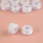 Набор шпулек с нитками, в органайзере, d=20 мм, 25 шт., белый - Фото 3