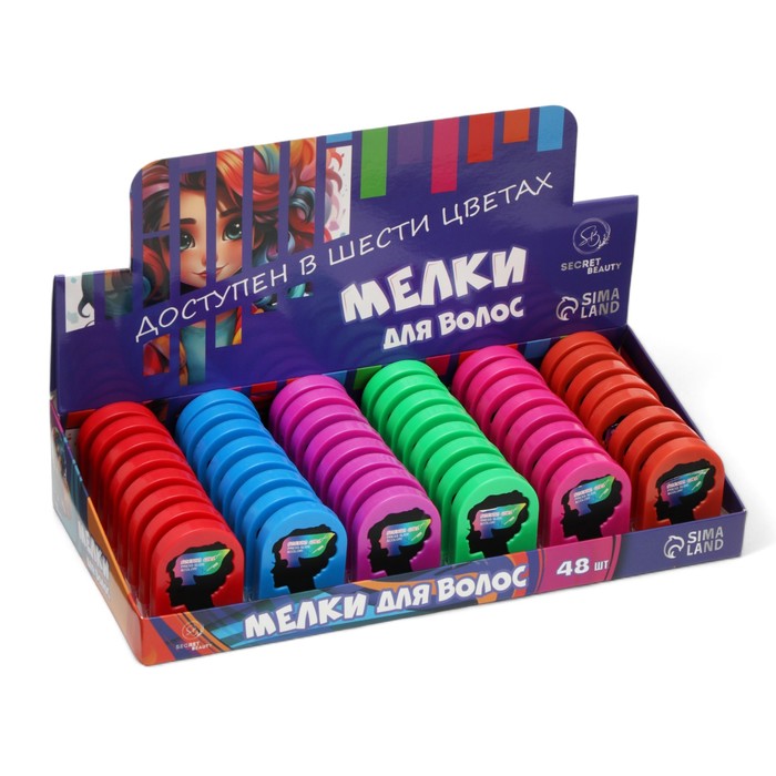 Мелки для волос, микс цветов - Фото 1
