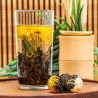 Китайский связанный зеленый чай, 50 г (+ - 5 г), 6 шт, микс цветка - Фото 5