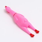 Игрушка пищащая "Задумчивая курица" для собак, 28 см, розовая - Фото 3