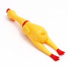 Игрушка пищащая "Задумчивая курица XL" для собак, 41 см, жёлтая - Фото 4
