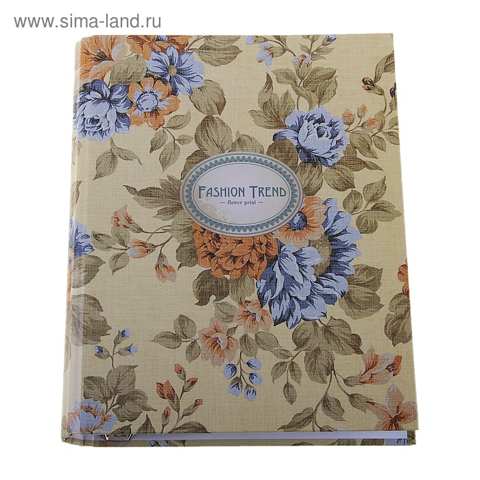 Тетрадь на кольцах А5, 120 листов клетка "Цветы Винтажный узор" - Фото 1