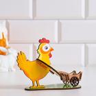 Подставка для яйца "Курица с тележкой", фанера - фото 4322829