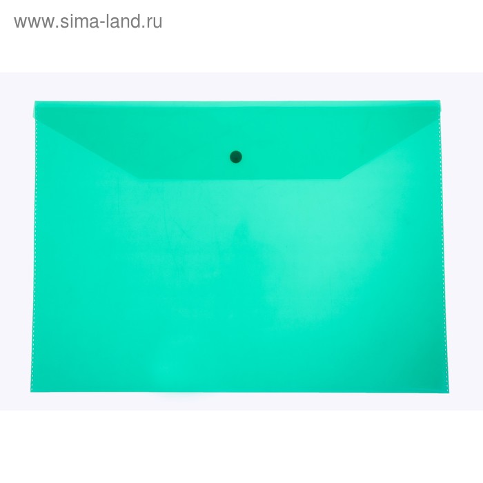Папка-конверт_ на кнопке А4 120мкм Lamark зел Fmk 162528 Fmk12-3 / 220895 - Фото 1