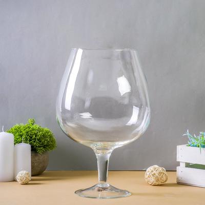 Ваза «Натали-2», бренди на средней ножке, 5 л, 31×20 см, d=13 см, стекло, прозрачная