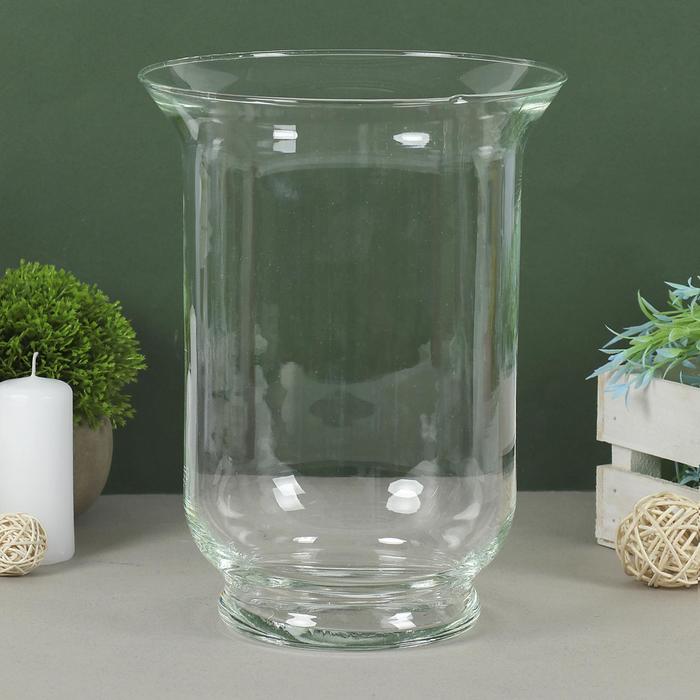 Ваза для цветов «Афина», 2.5 л, d=18 см, 25×15 см, стекло, прозрачная - Фото 1