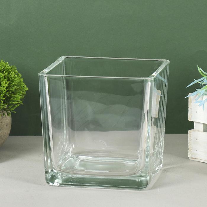 Ваза «Квадратная», 1.7 л, 14×14 см, стекло, прозрачная - Фото 1