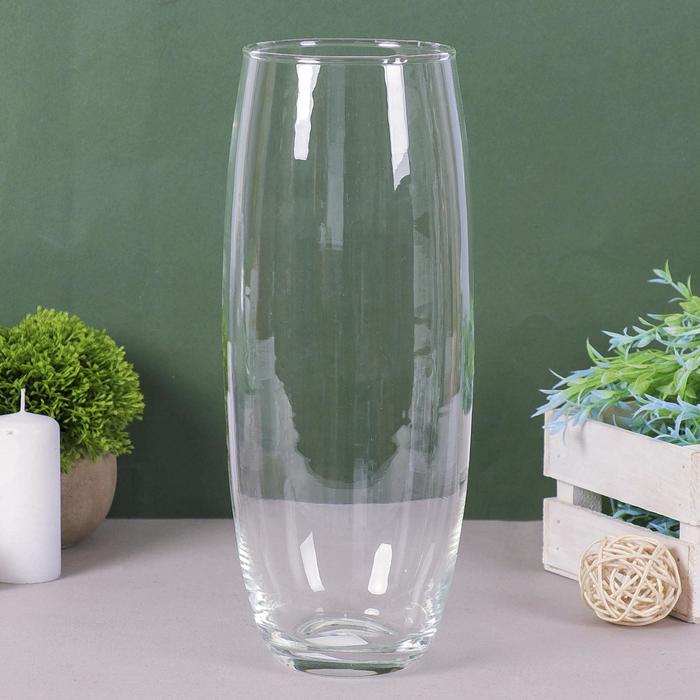Ваза «Фестиво», 2.9 л, 30×12.7 см, стекло, прозрачная - Фото 1