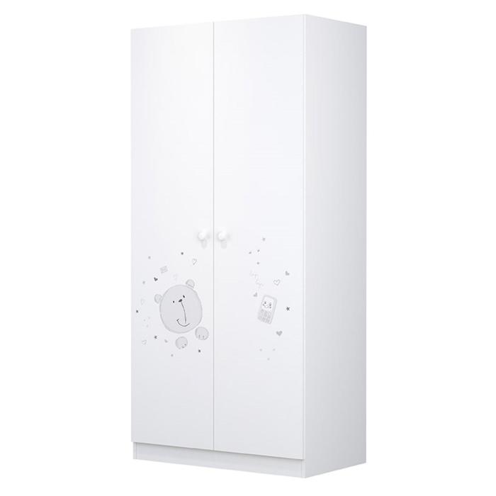 Шкаф French, двухсекционный, 190х89,8х50 см, цвет белый - Фото 1