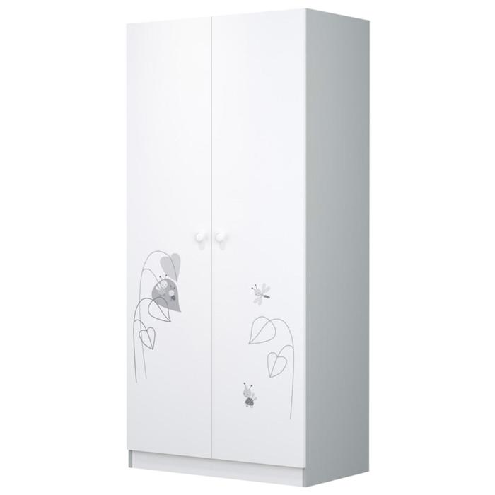 Шкаф French, двухсекционный, 190х89,8х50 см, цвет белый/серый - фото 1907212424