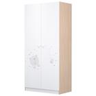 Шкаф French, двухсекционный, 190х89,8х50 см, цвет белый/дуб пастельный - фото 299086076