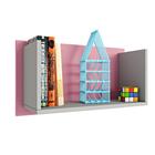 Полка книжная Mirum, 60 × 35 × 26 см, цвет серый/розовый - фото 301329779