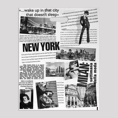 Пакет «Газета», полиэтиленовый с вырубной ручкой, 41×51 см, 80 мкм