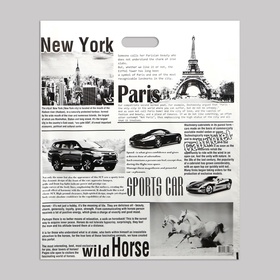 Пакет «Газета», полиэтиленовый с вырубной ручкой, 50?60 см, 100 мкм (комплект 25 шт)