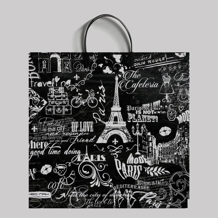 Пакет «Бонжур», полиэтиленовый с пластиковой ручкой, 37×35 см, 90 мкм - Фото 1