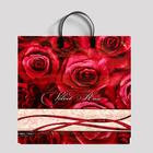 Пакет «Бархатные розы», полиэтиленовый с пластиковой ручкой, 37×35 см, 90 мкм - Фото 1