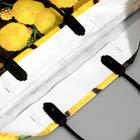 Пакет "Мимоза на черном", полиэтиленовый с пластиковой ручкой, 37х35 см, 90 мкм - Фото 2