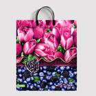 Пакет «Ягоды в цветах», полиэтиленовый с пластиковой ручкой, 38×44 см, 90 мкм - Фото 1