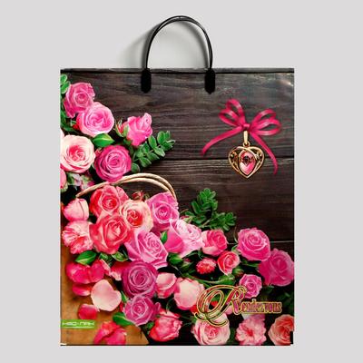 Пакет «Рандеву», полиэтиленовый с пластиковой ручкой, 38×44 см, 90 мкм