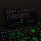 Постельное бельё 1,5 сп Neon Series "Optimus Prime" Transformers 143*215 см, 150*214 см, 50*70 см -1 шт, светится в темноте - Фото 3