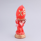 Свеча фигурная "Пасхальный ангел", красный, 5.5х16.2 см, 175 гр - фото 9571345