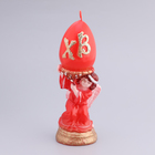 Свеча фигурная "Пасхальный ангел", красный, 5.5х16.2 см, 175 гр - фото 9571346