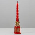 Свеча фигурная малая "Пасхальный храм", 4,5х24,5 см, 115 гр - фото 9216337