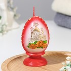 Свеча фигурная малая "Пасхальное яйцо с храмом", 5,5х9 см, 95 гр МИКС - фото 9571354