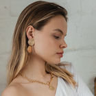 Кулон «Цепь» перламутровый медальон, цвет бежевый в золоте, 42 см - Фото 4