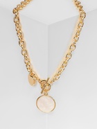 Кулон «Цепь» перламутровый медальон, цвет бежевый в золоте, 42 см - Фото 5