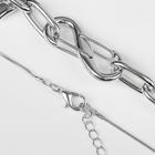 Кулон "Цепь" медальон с подписью, цвет серебро ,36см - фото 24496590