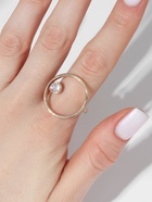 Кольцо «Тренд», круг, белое в золоте, безразмерное - Фото 6