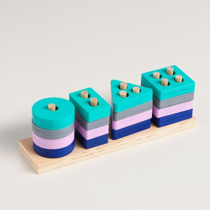 Детская развивающая пирамидка «Собери сам» 4.2×3.5×13 см - Фото 1