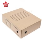 Папка архивная с завязками Calligrata, микрогофрокартон, 100 мм, до 900 листов, бурая - Фото 1