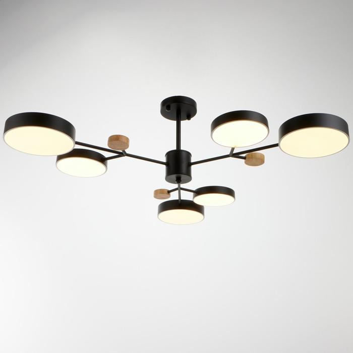 Люстра 1075/6BK LED 72 Вт черный 98×98×60 см BayerLux