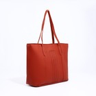 Сумка-шопер на молнии, цвет коричневый - фото 21236192