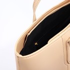 Сумка-шопер на молнии, цвет бежевый - фото 21236199