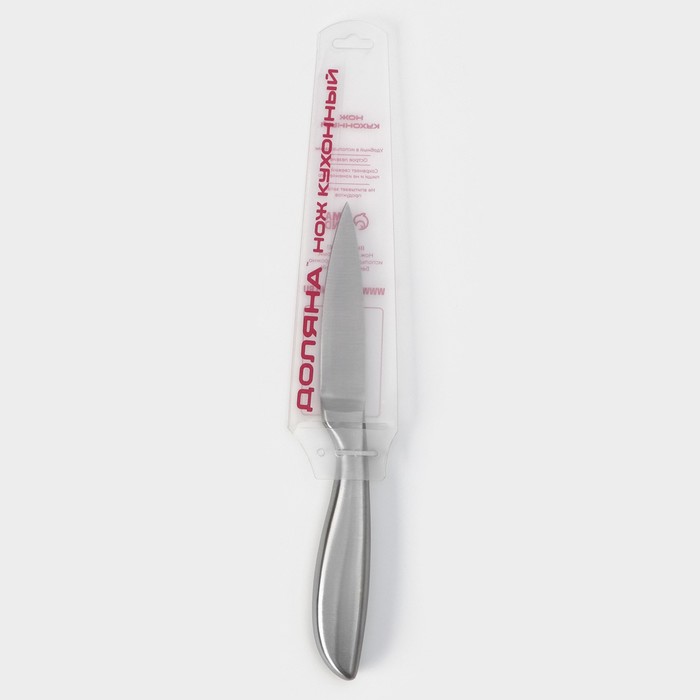Нож для овощей кухонный Доляна Salomon, длина лезвия 9,5 см, цвет серебристый - фото 1908671973