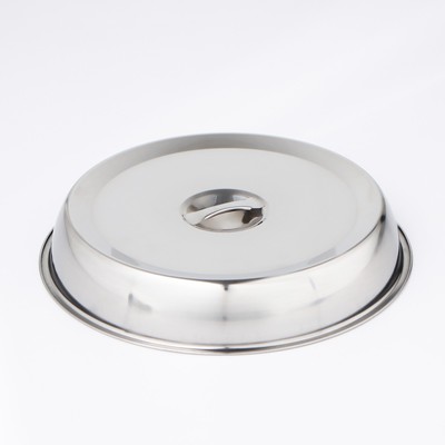 Крышка-Клош, 28×28×4.5 см, круглая, нержавеющая сталь