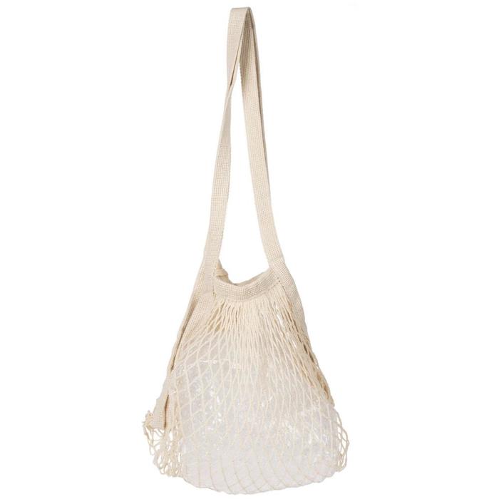 Сумка-авоська Crochet, в слож. виде 12,5х15х4 см; в разлож. виде: 44х33 см; ручки: 68 см - Фото 1